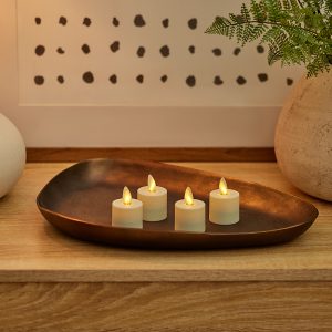 LUM-998590-1.4×2.1象牙色充电Tealights 套四装
